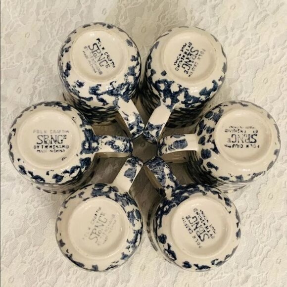 Set of 2 Folkcraft Sponge by Tienshan Mugs - Picture 8 of 10